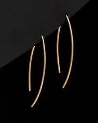 Italian Gold - 14k Wishbone Threader Earrings - Lyst