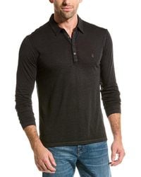 John Varvatos - Marty Burnout Polo Shirt - Lyst