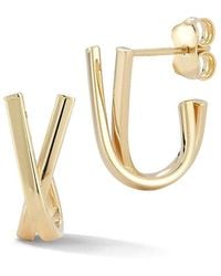 Ember Fine Jewelry - 14K X Hoop Earrings - Lyst