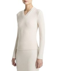 Vince - Cozy High V-Neck Sweater - Lyst