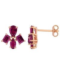 Rina Limor - 2.44 Ct. Tw. Rhodolite Floral Drop Earrings - Lyst
