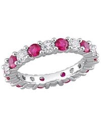Rina Limor - 3.70 Ct. Tw. Lab-Grown Created Ruby, Created Sapphire Eternity Ring - Lyst