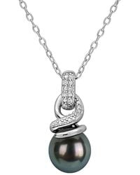 Rina Limor - 0.04 Ct. Tw. Diamond & 8-8.5Mm Pearl Pendant Necklace - Lyst