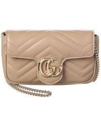 Gucci - Gg Marmont Super Mini Leather Shoulder Bag - Lyst
