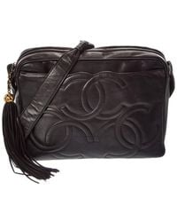 CHANEL - Leather Triple Coco Mark Shoulder Bag (Authentic Pre-Loved) - Lyst