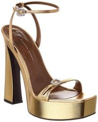 Giuseppe Zanotti - Destino 100 Leather Platform Sandal - Lyst