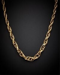 Italian Gold - 14k Graduated Interlocking Twist Link Necklace - Lyst