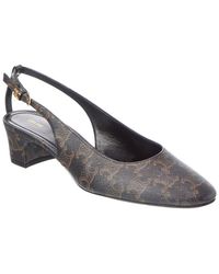 Celine - Neo City Triomphe Canvas Slingback Pump - Lyst