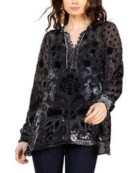 Hale Bob - Long Sleeve Julissa Silk-Blend Blouse - Lyst