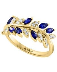 Effy Fine Jewelry - 14K 0.90 Ct. Tw. Diamond & Sapphire Ring - Lyst