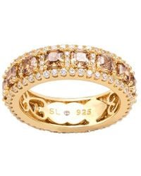 Suzy Levian CZ Jewelry - Suzy Levian Cz Modern Eternity Ring - Lyst