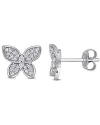 Rina Limor - 10k 0.20 Ct. Tw. Diamond Butterfly Earrings - Lyst