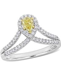 Rina Limor - 14K Two-Tone 0.69 Ct. Tw. Diamond Halo Ring - Lyst