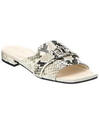 Jimmy Choo - Nako Snake-Embossed Leather Sandal - Lyst