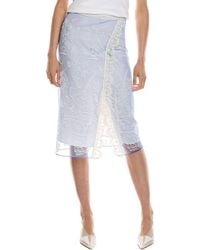 Burberry - Tulle Floral Embroidered Silk-lined Skirt - Lyst