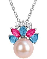 Rina Limor - 1.05 Ct. Tw. Gemstone & 8-8.5Mm Pearl Pendant - Lyst