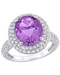 Rina Limor - 34 Ct. Tw. Amethyst, Topaz Double Halo Ring - Lyst