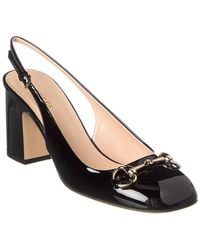 Gucci - Horsebit Patent Slingback Pump - Lyst