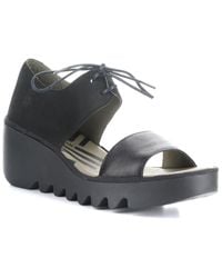 Fly London - Bilu Leather & Suede Wedge Sandal - Lyst