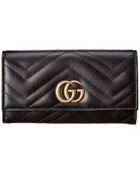 Gucci - Gg Marmont Matelasse Leather Continental Wallet - Lyst