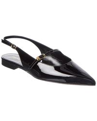 Celine - Alma Triomphe Patent Slingback Flat - Lyst