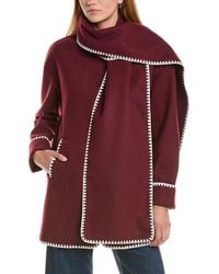Ellen Tracy - Doubleface Scarf Coat - Lyst
