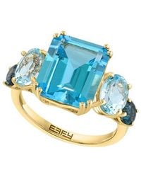 Effy Fine Jewelry - 14K 9.35 Ct. Tw. Topaz, London Topaz, Sky Topaz Ring - Lyst
