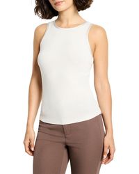 NIC+ZOE - Trimmed Perfect Knit Ribbed Tank Top - Lyst