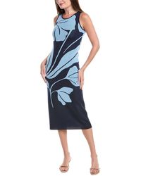 Tahari - Exploded Floral Midi Dress - Lyst