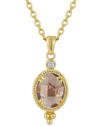 Reiss - 14k 2.49 Ct. Tw. Diamond & Smokey Topaz Necklace - Lyst