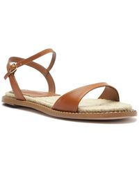 SCHUTZ SHOES - Marbella Flat Leather Sandal - Lyst
