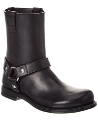 Loewe - Campo Leather Biker Boot - Lyst