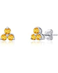 MaxColor - 14K 0.25 Ct. Tw. Citrine Studs - Lyst