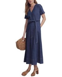Boden - V-Neck Denim Dress - Lyst
