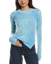 Forte - Spray Print High-Low 100% Cashmere Sweater - Lyst