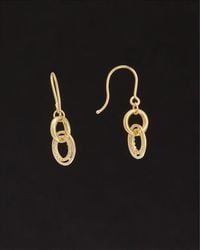 Italian Gold - 14k Interlocking Circle Dangle Earrings - Lyst