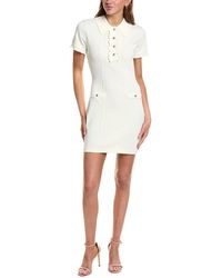 English Factory - Ruffle Placket Knitted Mini Dress - Lyst