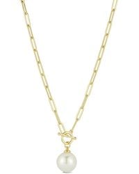 Glaze Jewelry - 14K Over 11.5Mm Pearl Toggle Necklace - Lyst