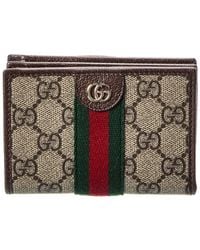 Gucci - Ophidia Small Gg Supreme Canvas & Leather Card Case - Lyst