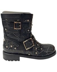 Jimmy Choo - Leather Youth Studded Biker Boot (Authentic Pre-Loved) - Lyst