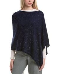 Sofiacashmere - Sofiacashmere Reverse Jersey Sequin Wool & Cashmere-Blend Poncho - Lyst