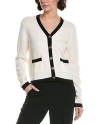 Cece - Flower Button V-Neck Cardigan - Lyst