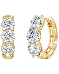 Lab Grown Diamonds - 14K 2.00 Ct. Tw. Lab-Grown Diamond Hoop Earring - Lyst