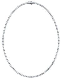 Lab Grown Diamonds - 14K 10.00 Ct. Tw. Lab-Grown Diamond Straight Line Necklace - Lyst