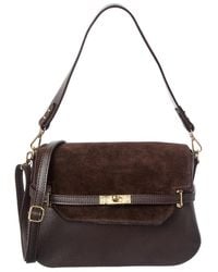 Isabella Rossetti - Greta Suede & Leather Handbag - Lyst