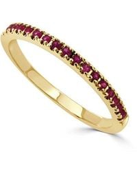 Sabrina Designs - 14k 0.23 Ct. Tw. Ruby Stackable Half-eternity Birthstone Ring - Lyst