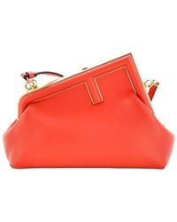 Fendi - Red Sheep Leather First Bag Small (authentic Pre-loved) - Lyst