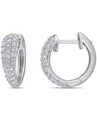 Rina Limor - 14K 1.00 Ct. Tw. Diamond Cluster Clip-On Hoops - Lyst