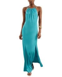 Reiss - Tallie Satin Halter Neck Dress - Lyst