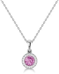 Sabrina Designs - 14k 0.30 Ct. Tw. Diamond & Pink Tourmaline Pendant - Lyst